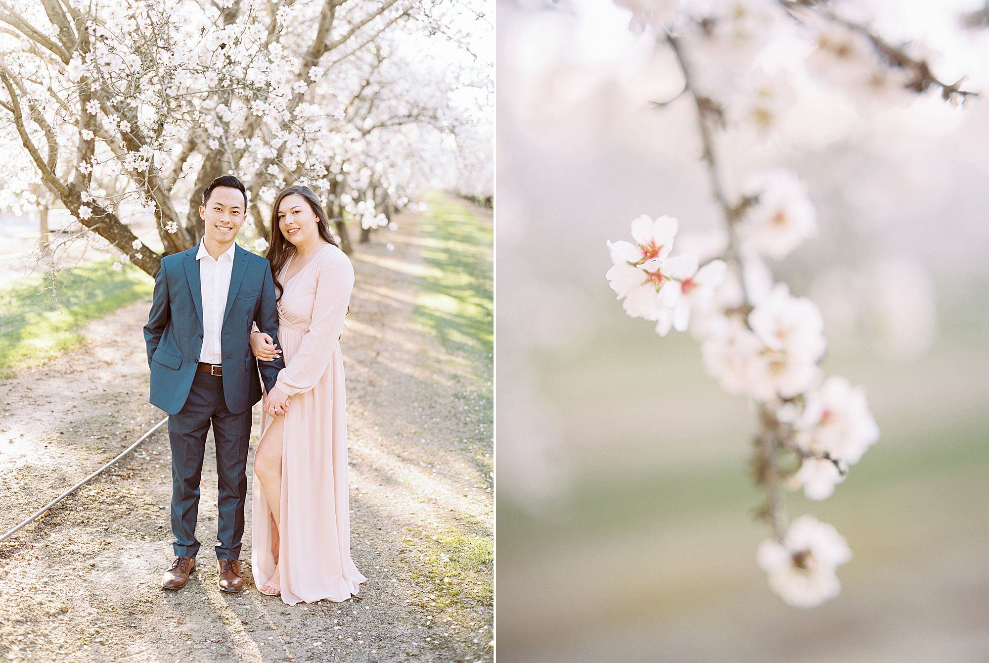 Almond Orchard Engagement Session - Caley and Tyler - Lone Oak Wedding - Ashley Baumgartner - Almond Blossom_0001.jpg