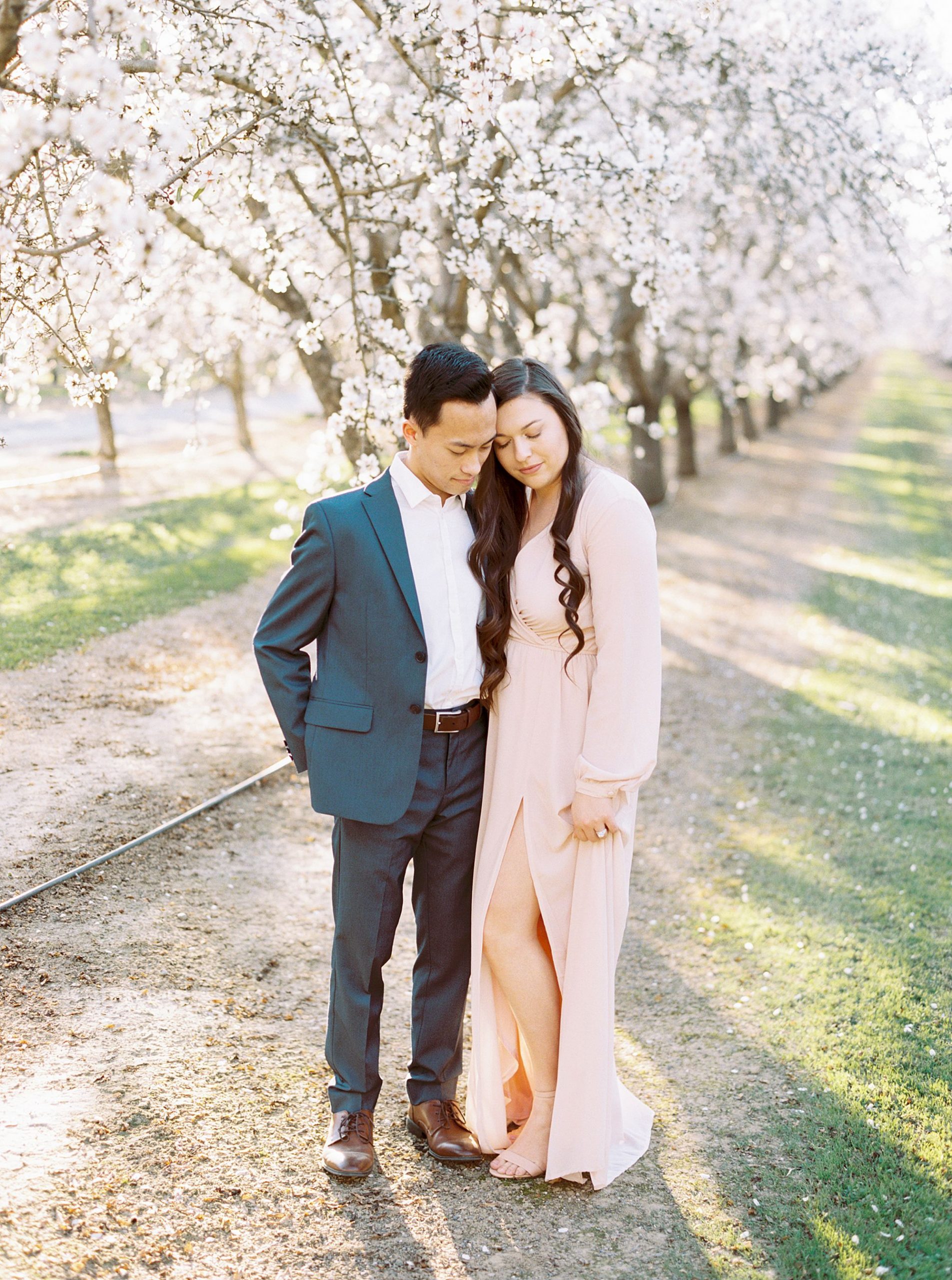 Almond Orchard Engagement Session - Caley and Tyler - Lone Oak Wedding - Ashley Baumgartner - Almond Blossom_0004.jpg