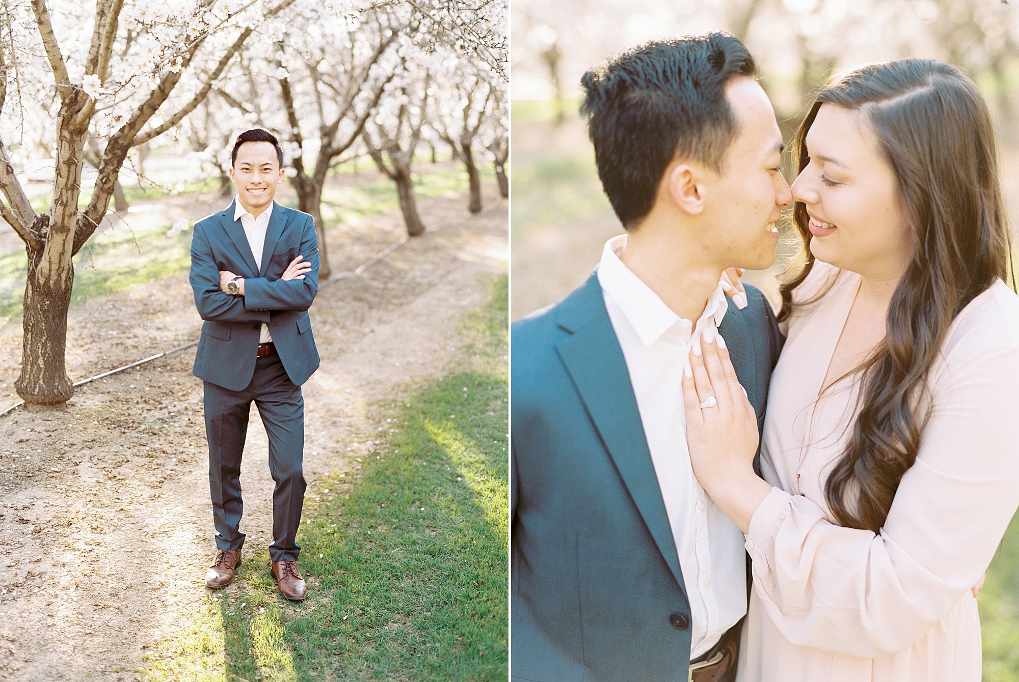 Almond Orchard Engagement Session - Caley and Tyler - Lone Oak Wedding - Ashley Baumgartner - Almond Blossom_0005.jpg