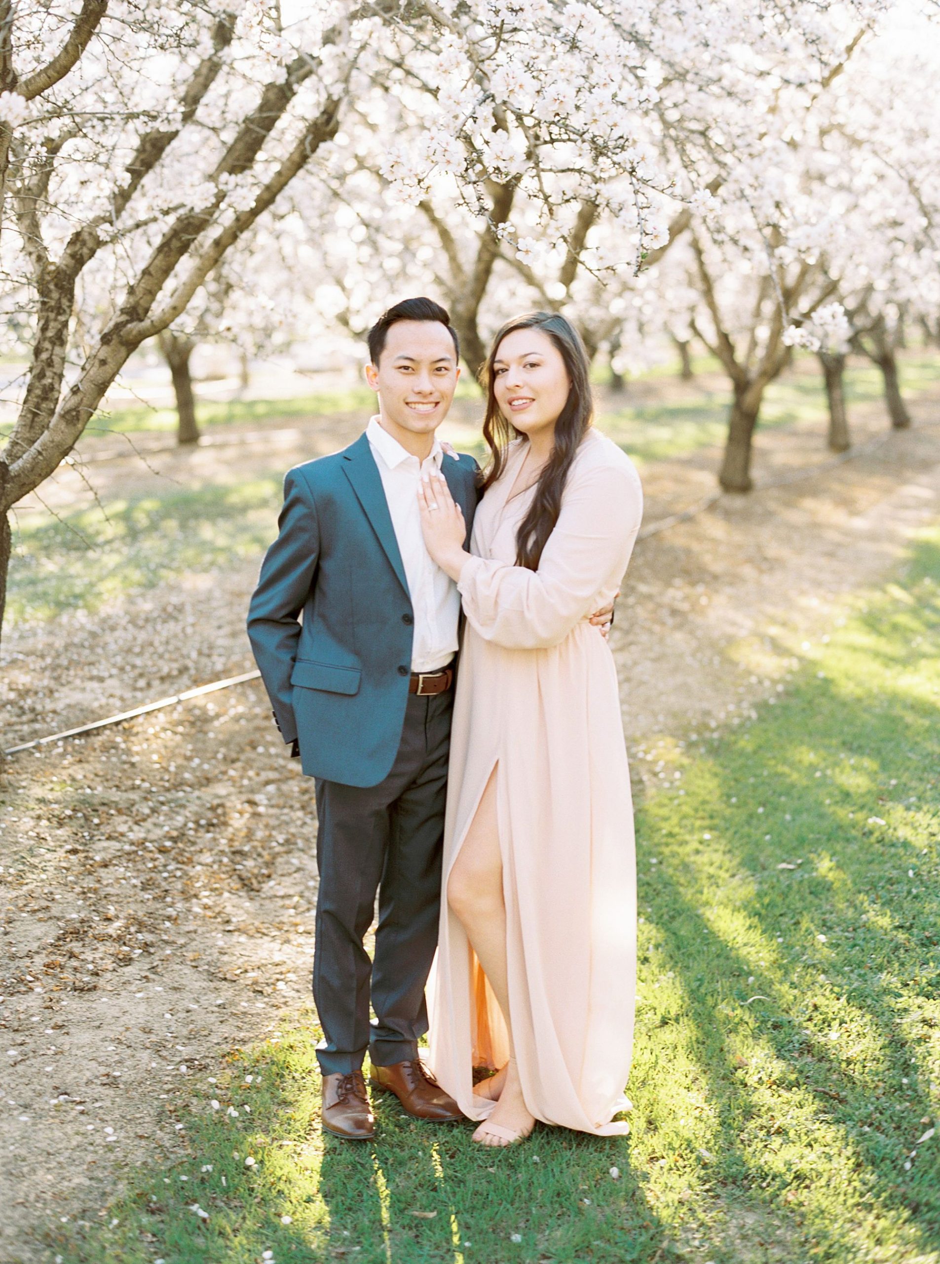 Almond Orchard Engagement Session - Caley and Tyler - Lone Oak Wedding - Ashley Baumgartner - Almond Blossom_0006.jpg