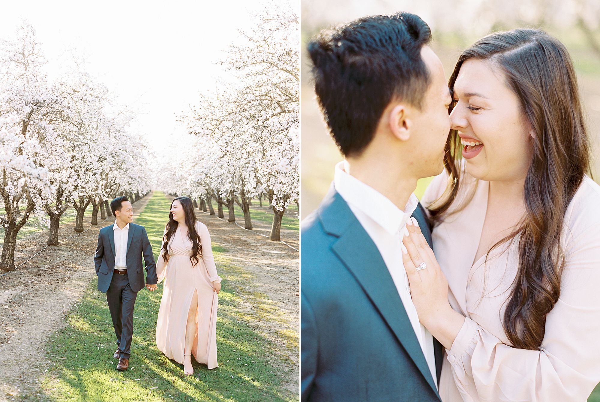 Almond Orchard Engagement Session - Caley and Tyler - Lone Oak Wedding - Ashley Baumgartner - Almond Blossom_0009.jpg