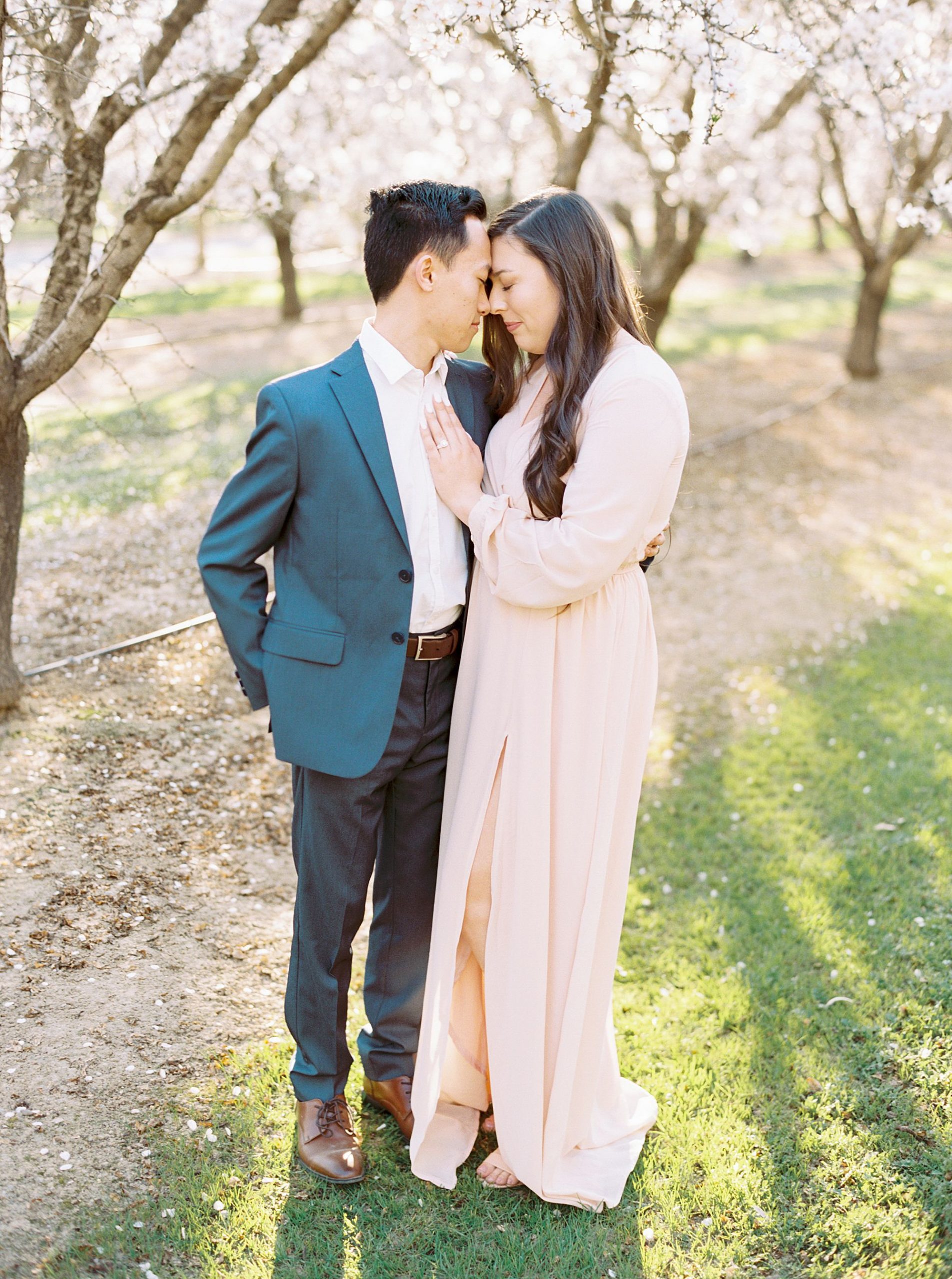 Almond Orchard Engagement Session - Caley and Tyler - Lone Oak Wedding - Ashley Baumgartner - Almond Blossom_0010.jpg