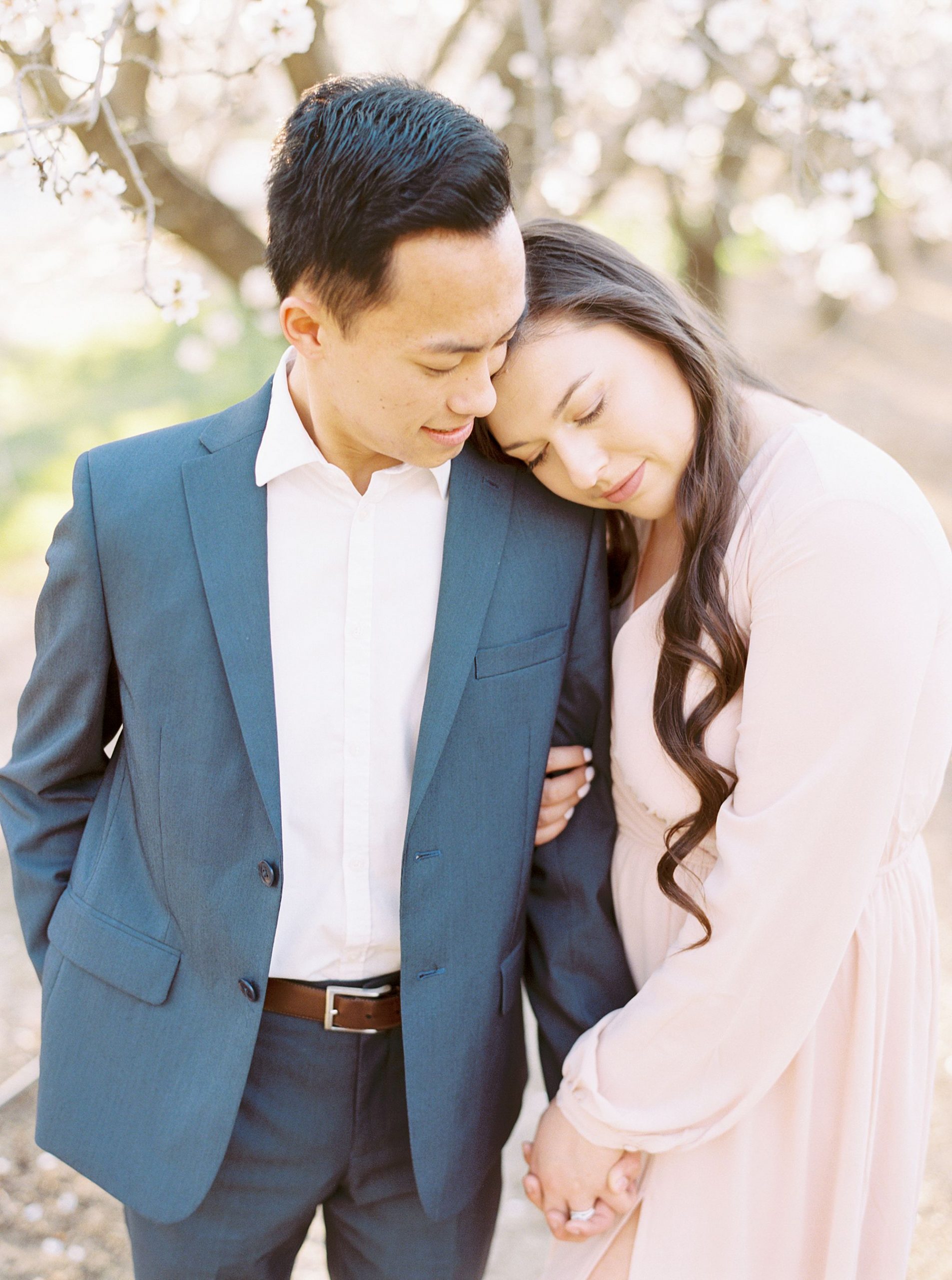 Almond Orchard Engagement Session - Caley and Tyler - Lone Oak Wedding - Ashley Baumgartner - Almond Blossom_0016.jpg