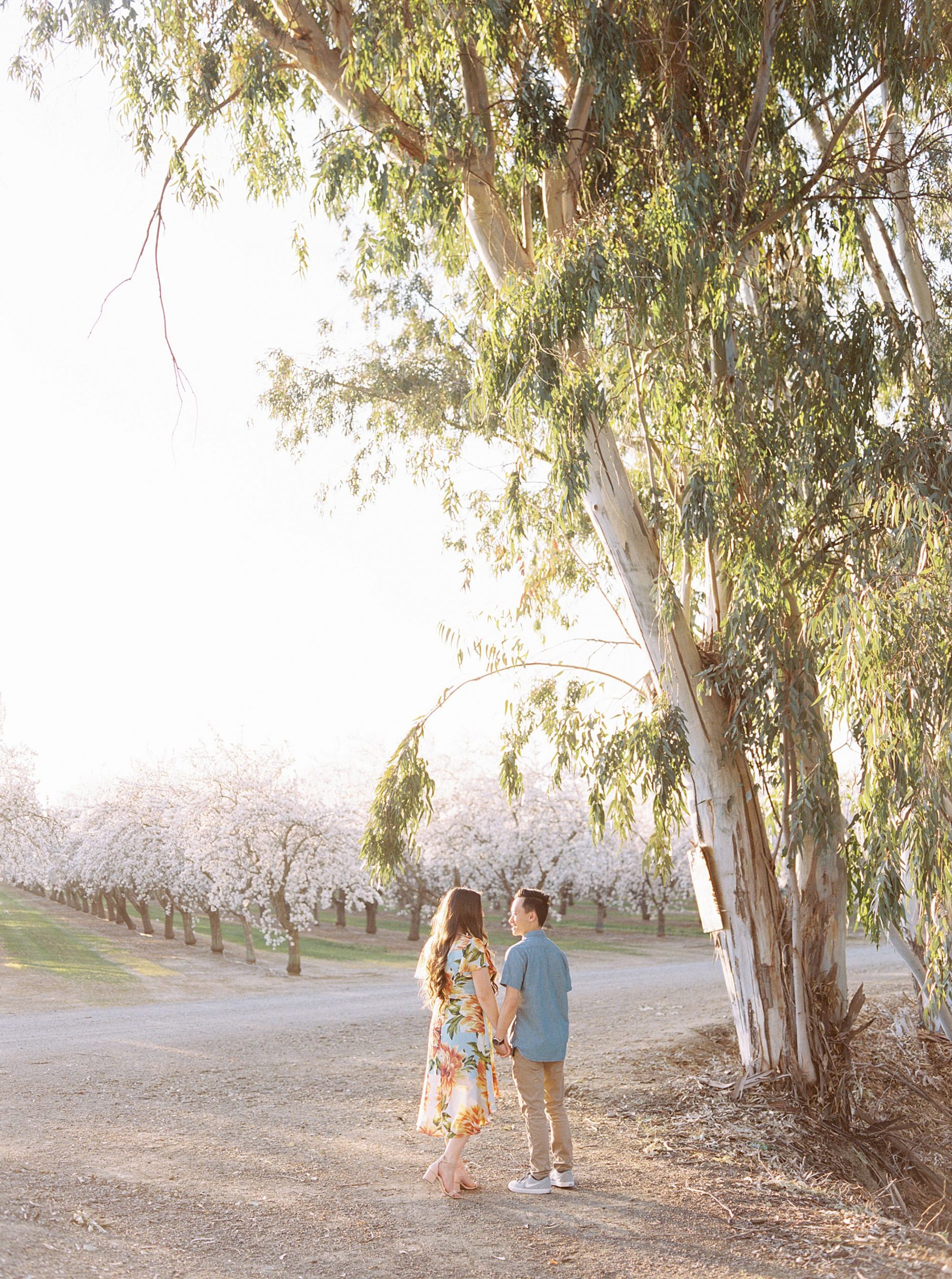 Almond Orchard Engagement Session - Caley and Tyler - Lone Oak Wedding - Ashley Baumgartner - Almond Blossom_0018.jpg