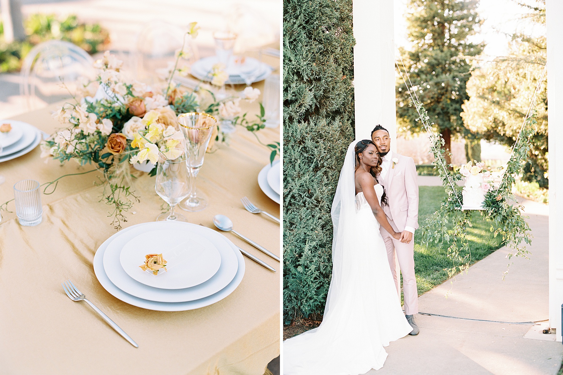 Park Winters Sacramento Wedding Inspiration with Sparkle and Dust Event